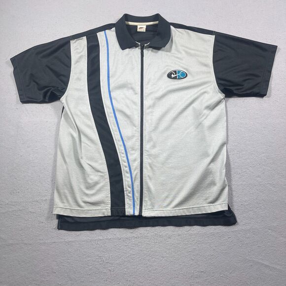 Vintage Nike Jersey Men XL Gray‎ Shooting Warm Up Zip Up Basketball Swoosh 90s - Picture 1 of 12